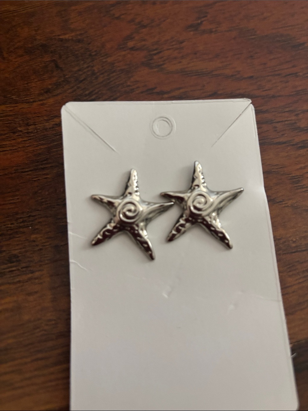 Silver Starfish Accent 
Stainless steal
